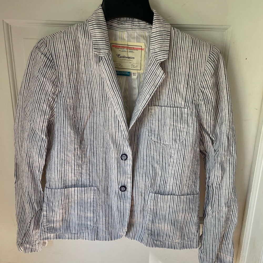 Anthropologie Cartonnnier Linen Blazer
